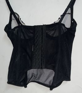 Black Mesh Corset Top