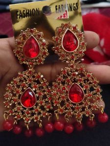 Red Stone Earrings