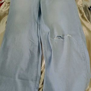 Light Wash wide leg Denim Jeans