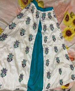 A Lehenga , White & Green