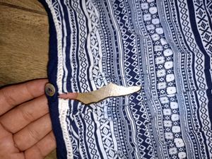 Mineral Blue &amp; White Sleeveless Maxi Kurta 👗