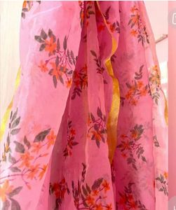 New Chanderi Cotton Dupatta With Tasselled Border