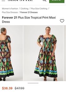 Leaf Print Maxi Dress