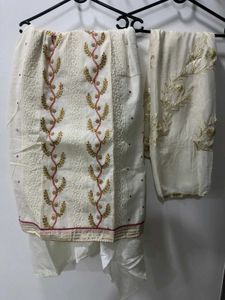 White Dress Material