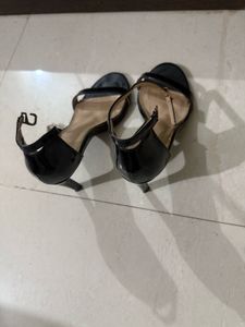 Black Ankle Strap Heels By Tresmode, Size: Euro 36