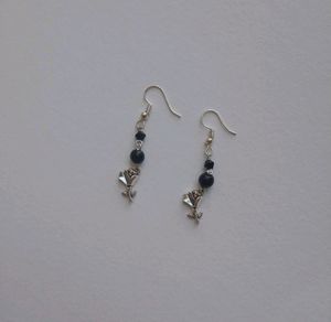 Black Rose Earring