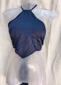 16171. Navy Halter Top