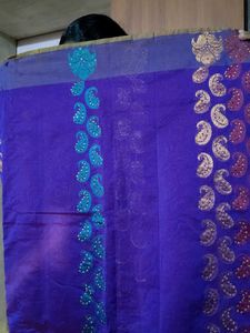 Stylish Purple Saree Partywear