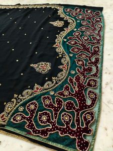 Black 🖤 Saree With Beautiful 😍 Work