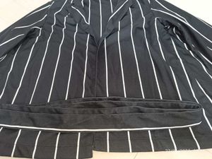 6xl Amydus Brand Striped Black Blazer For Women