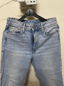 H&amp;M Light Blue Straight Fit Jeans.