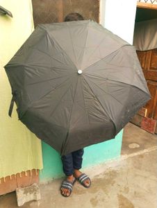 Black Foldable Large Size Umbrella |Strong And Dur