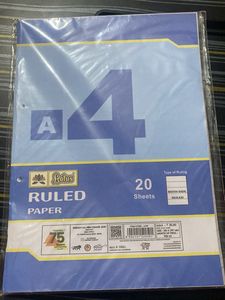 A4 Both Side Ruled Sheets (20 Pcs.)
