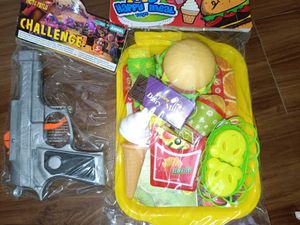 Toy Food & Gun Set in combo