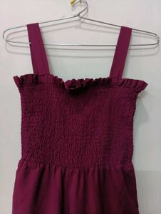 Maroon Jumpsuit.