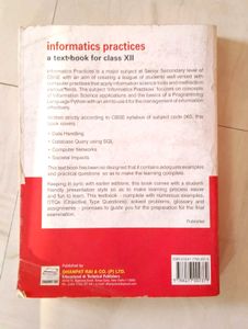 Informatics Practices – NCERT book for Class XII
