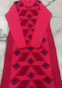 ❤New Unused Woolen❤Geometric Print Kurta
