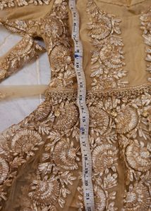 Beautiful Golden Chauli With Embroidery Work