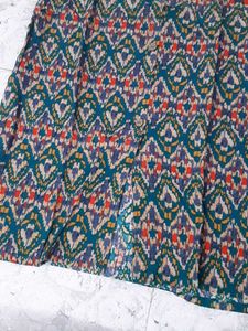 Patterned Button Down Tunic Dress