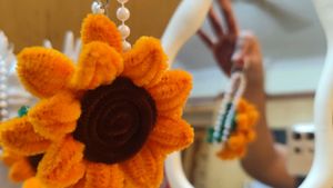 Sunflower Handmade Keychains 🌻