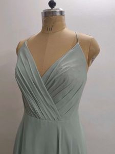 Sage Green Chiffon Gown