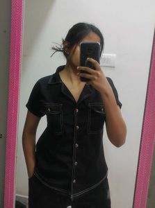 Black Casual Shirt Top