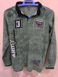 Green Fit Top For Girls