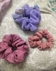 Scrunchies With A Ribbon (Home Made)