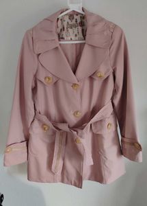Pink Short Trench Coat