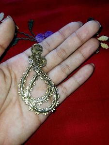 Blue Floral Drop Earrings