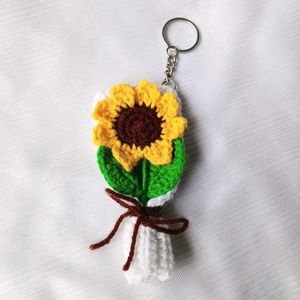 Sunflower Crochet Keychain🌻