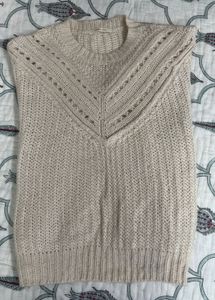 Pretty White Woolen  Sweater