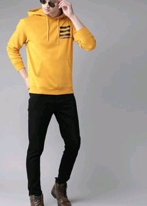 Roadster Mustard Color Yellow Hoodie