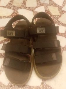 Brown Adjustable Strap Sandals