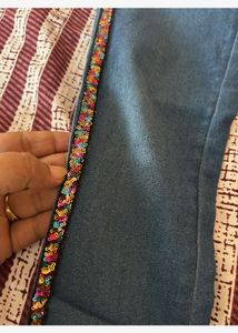 Benetton Sequined Jeans For Girls 6-7