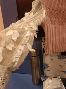 Elegant Knit Top with Sheer beautifull Sleeves