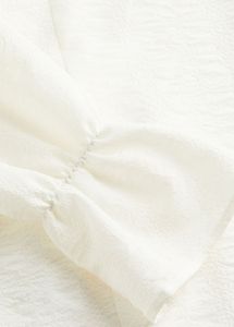 White Balloon Sleeve Dress
