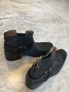 Black Leather Ankle Boots