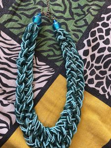 teal green necklace
