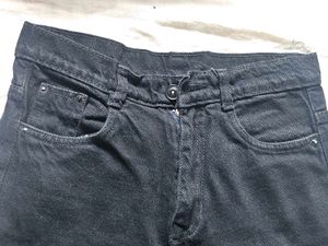 Black Colour . Wide Leg Jeans 28 Waist Size