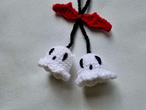 Crochet Ghost bag Charm