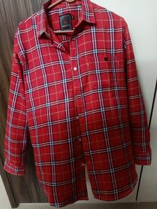 Red Shirt With Checks...XL Size