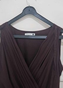 Brown Sleeveless Dress
