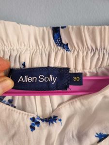 ALLEN SOLLY WOMEN PRINTED FLAIRED TROUSER PARALLEL