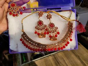 Red & Gold Jewelry Set