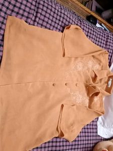 Light Orange Shirt Top