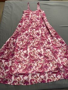 Pink Pattern Maxi Dress