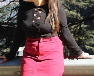 Shein Maroon Mini Skirt
