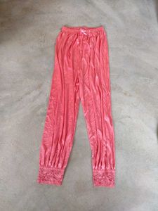 Vintage Pink Lace Trim Lounge Pants
