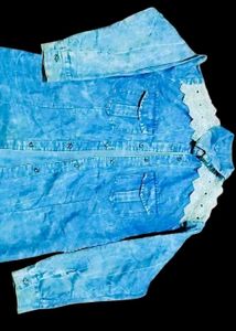 Denim Jacket With Lace